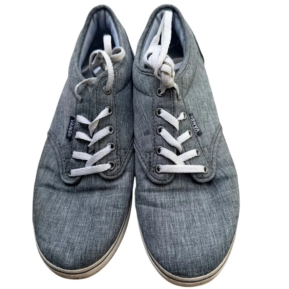 Vans Atwood Sneakers Mens 11 Grey Textile Low Top Skate Shoes Casual Minimalist